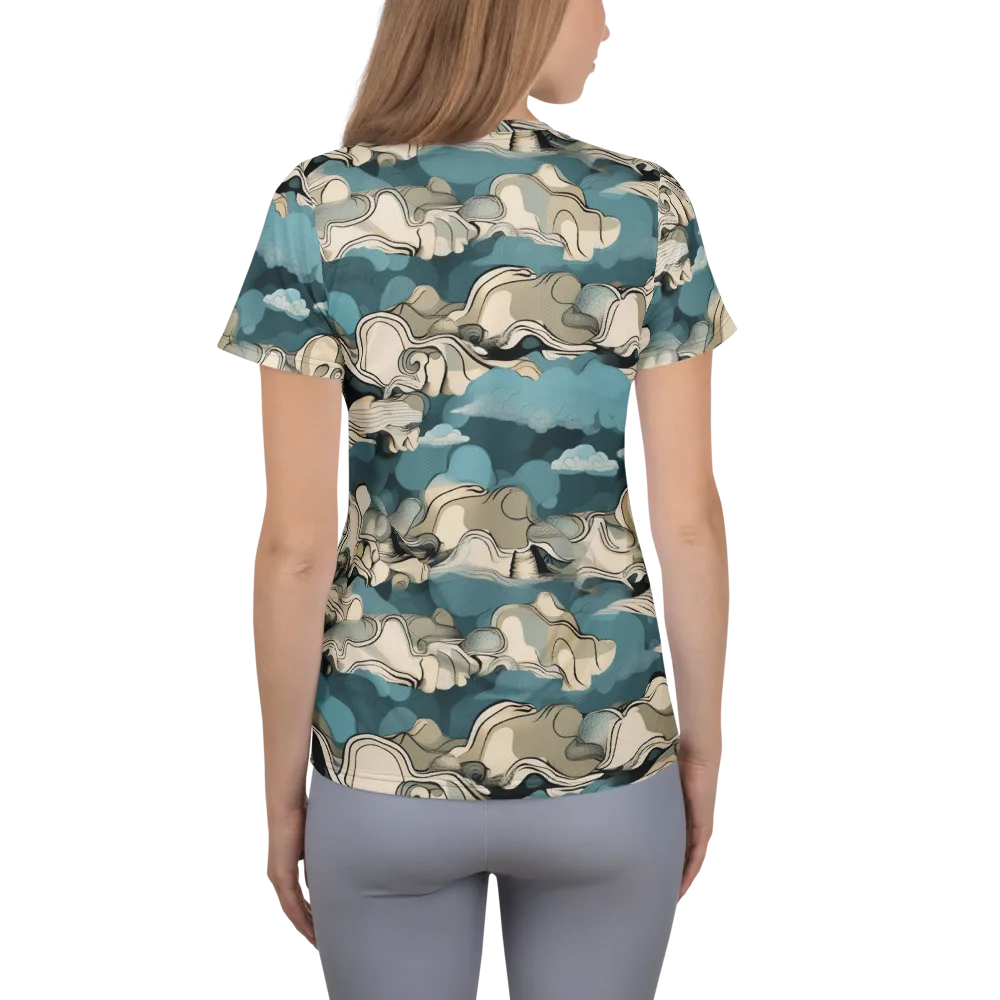 Cloudline Current on Women's Athletic T-Shirt — Back