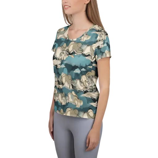 Cloudline Current on a Women's Athletic T-Shirt