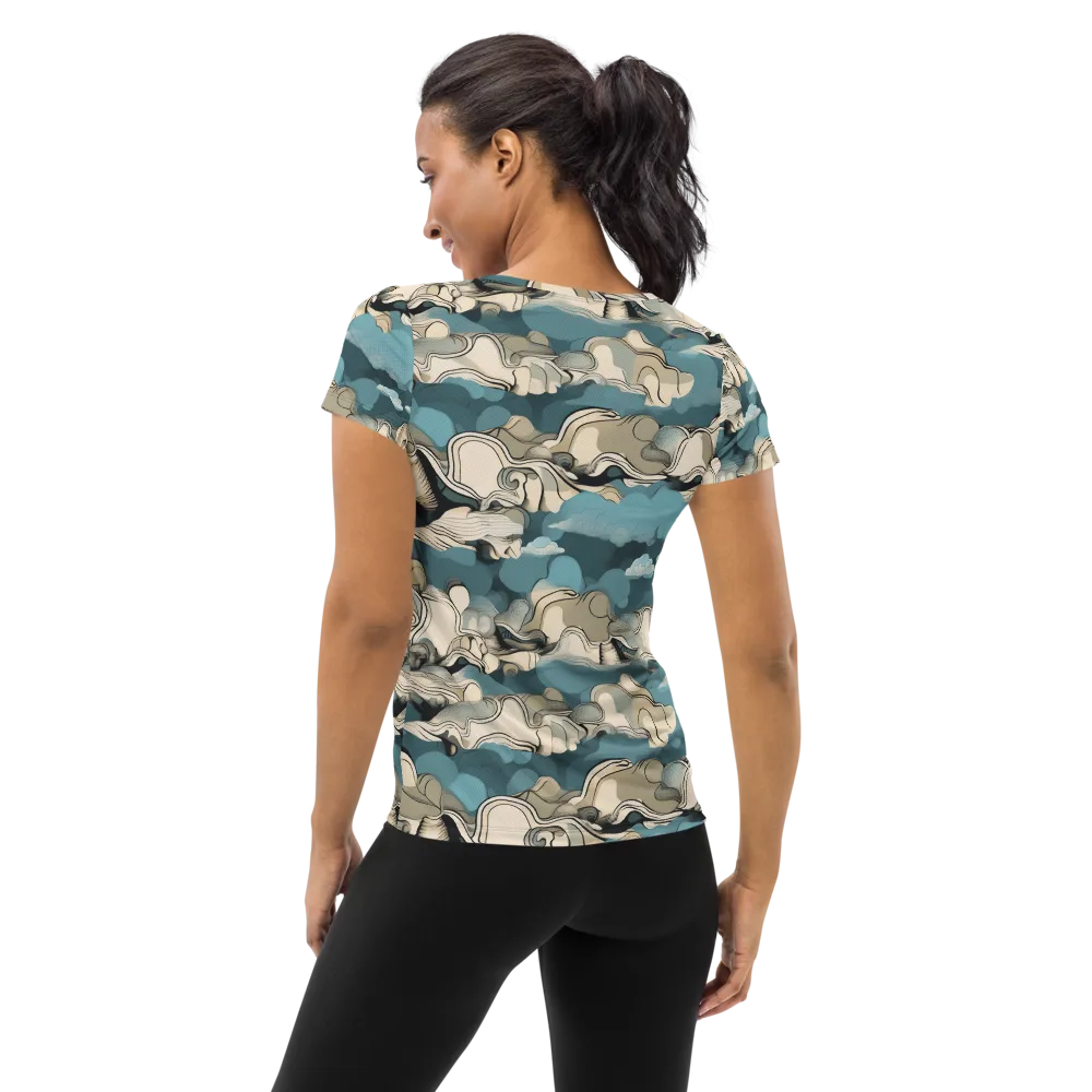 Cloudline Current on Women's Athletic T-Shirt — Back