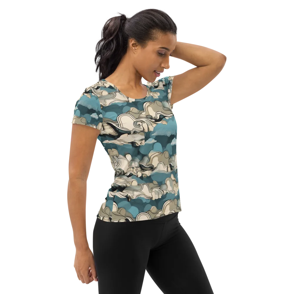 Cloudline Current on Women's Athletic T-Shirt — Right