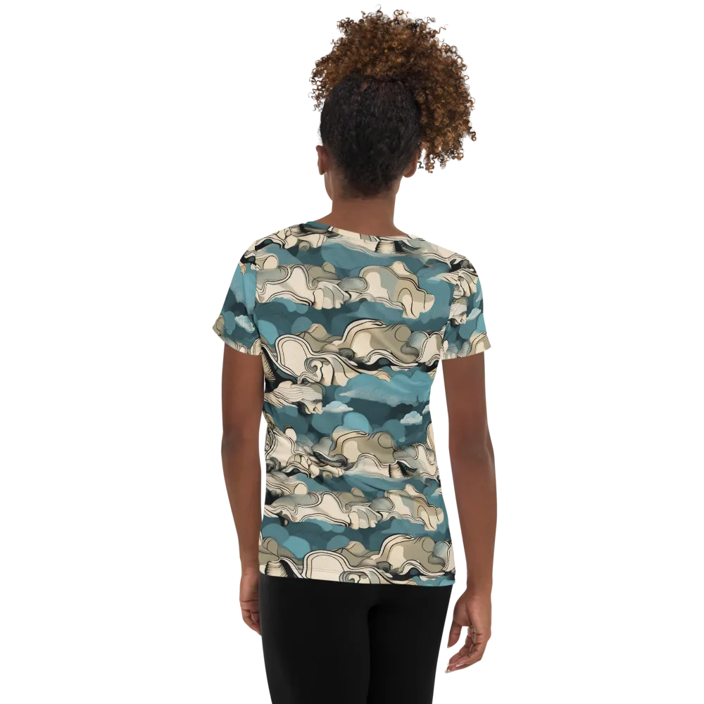 Cloudline Current on Women's Athletic T-Shirt — Back