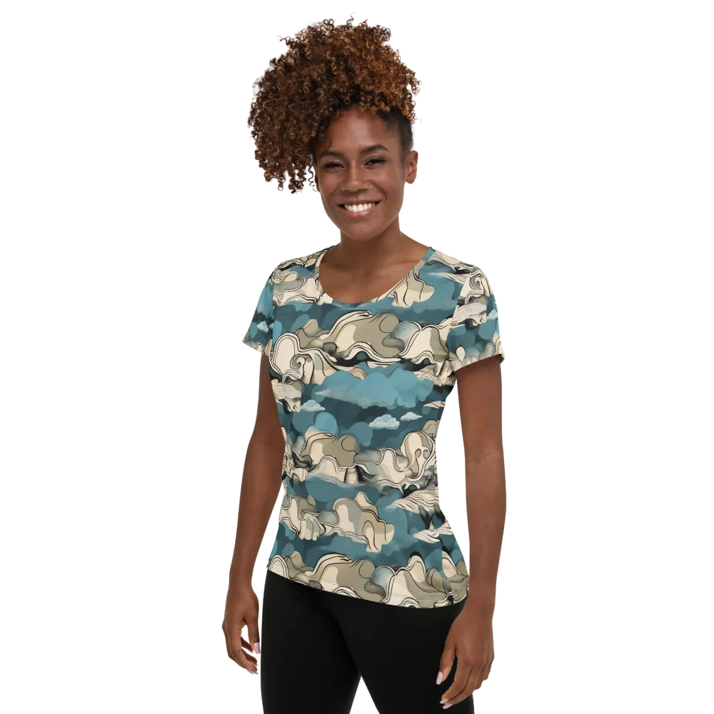 Cloudline Current on Women's Athletic T-Shirt — Left