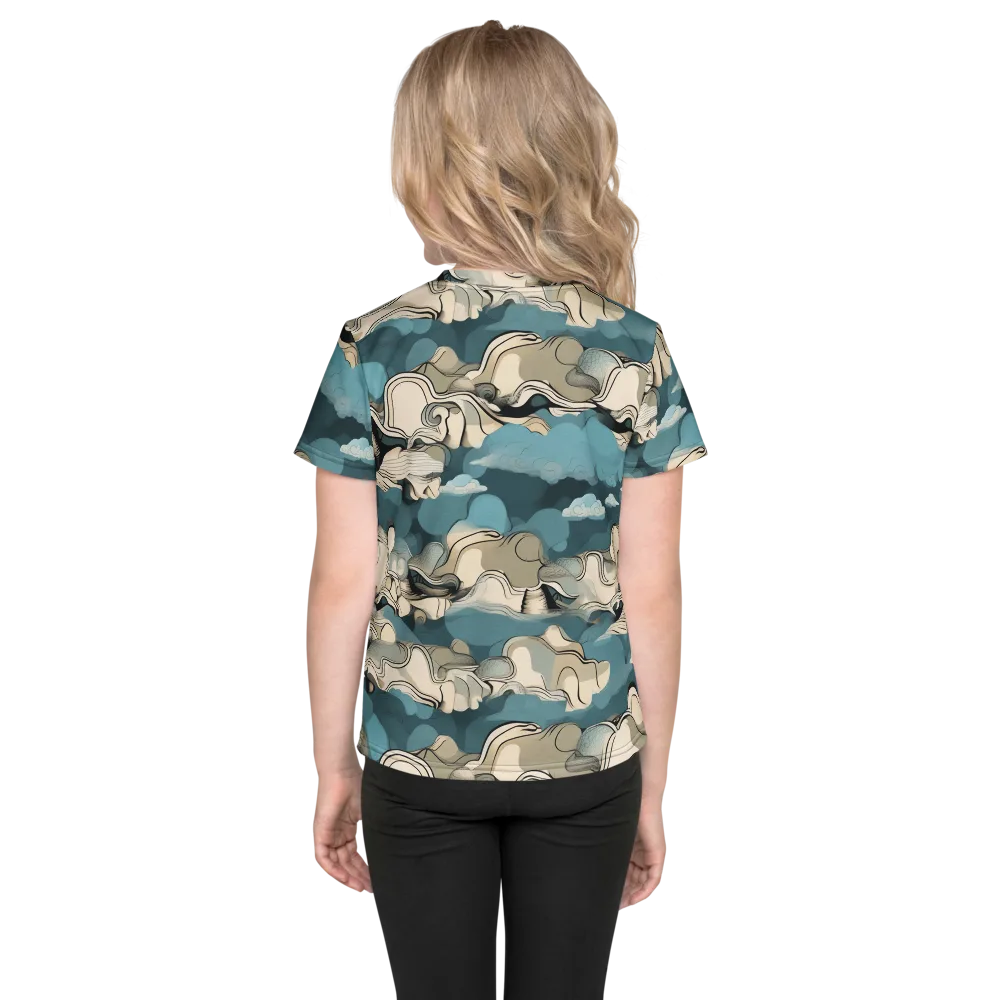 Cloudline Current on Kids Crew Neck T-Shirt — Back