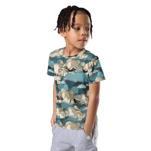 Cloudline Current on a Kids Crew Neck T-Shirt