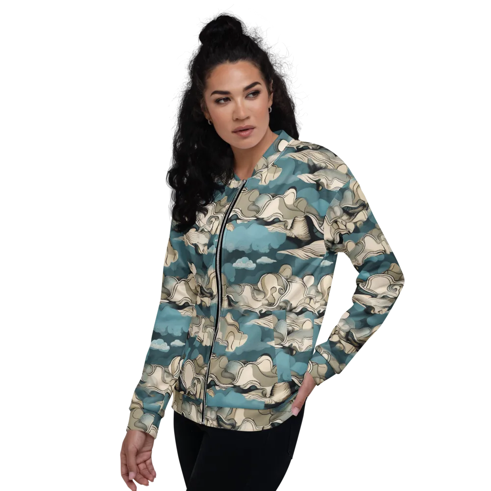 Cloudline Current on Bomber Jacket — Left