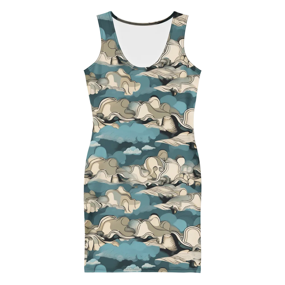Cloudline Current on Bodycon Dress — Front