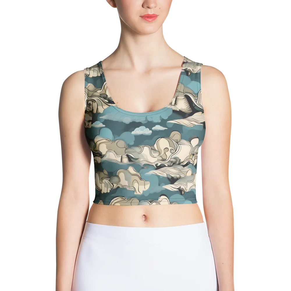 Cloudline Current on Crop Top — Front