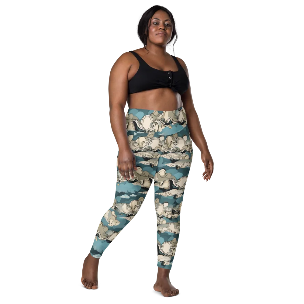 Cloudline Current on Leggings with Pockets — Front