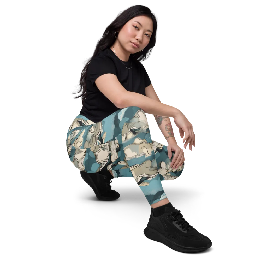 Cloudline Current on Leggings with Pockets — Right Front
