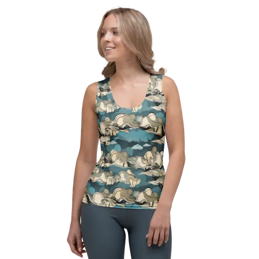 Cloudline Current on a Women's Tank Top