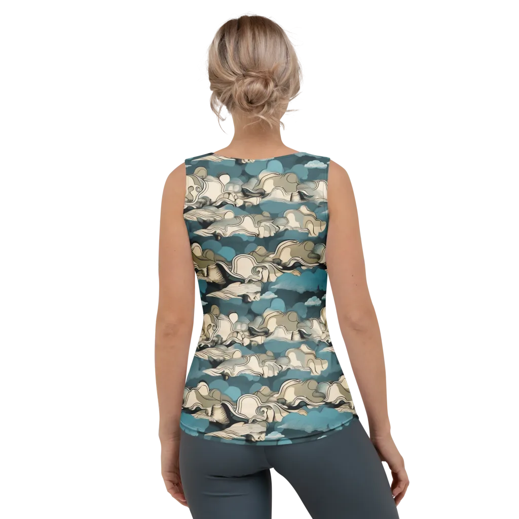 Cloudline Current on Women's Tank Top — Back