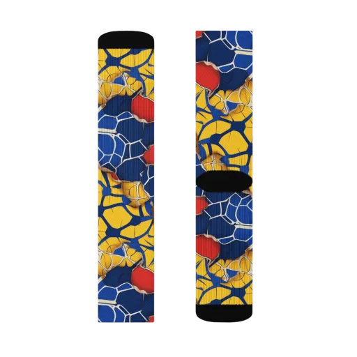 Cobalt Cellwork on a Socks