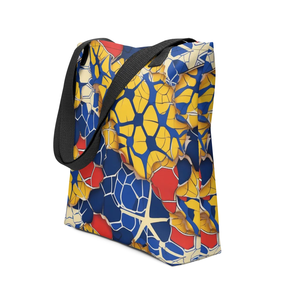 Cobalt Cellwork on Tote Bag — Front
