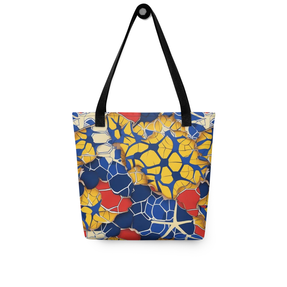 Cobalt Cellwork on Tote Bag — Front