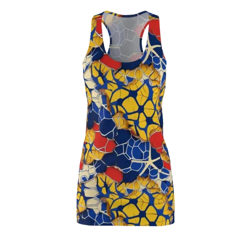 Cobalt Cellwork on a Racerback Dress
