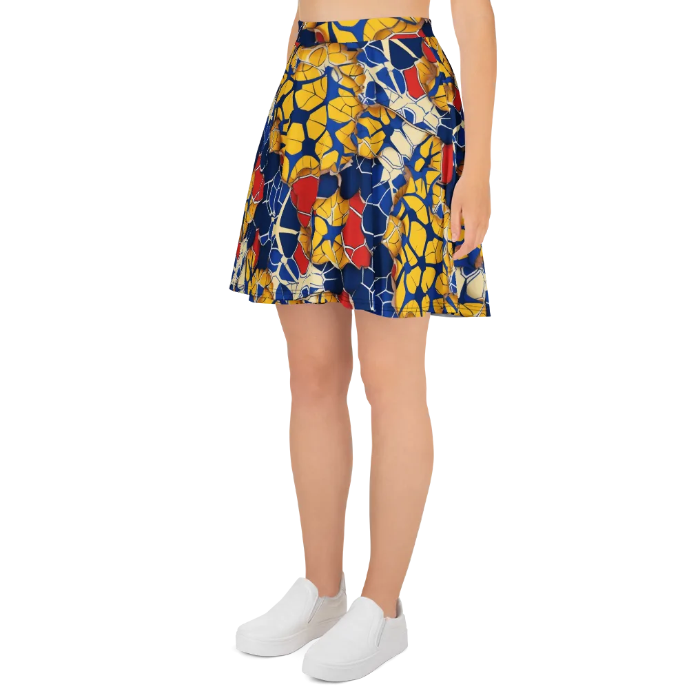 Cobalt Cellwork on Skater Skirt — Left