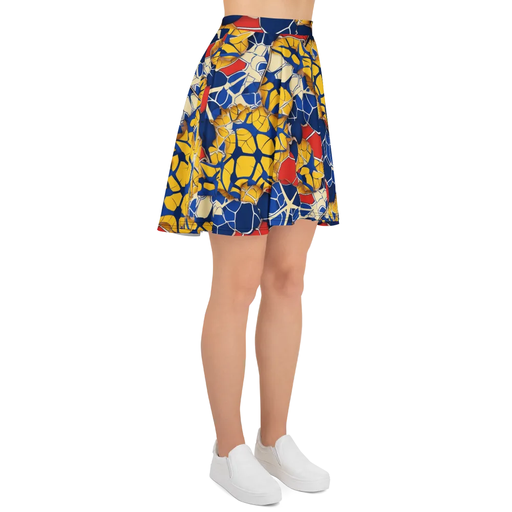 Cobalt Cellwork on Skater Skirt — Right