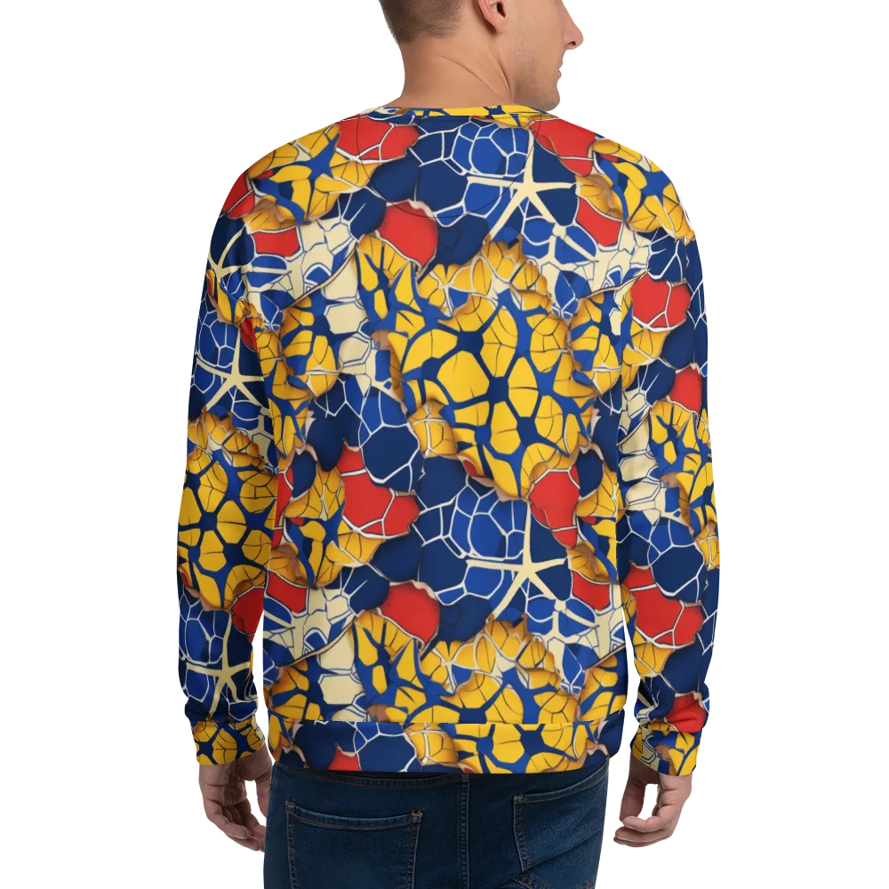 Cobalt Cellwork on Sweatshirt — Back