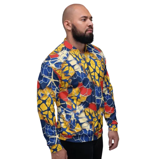 Cobalt Cellwork on a Bomber Jacket