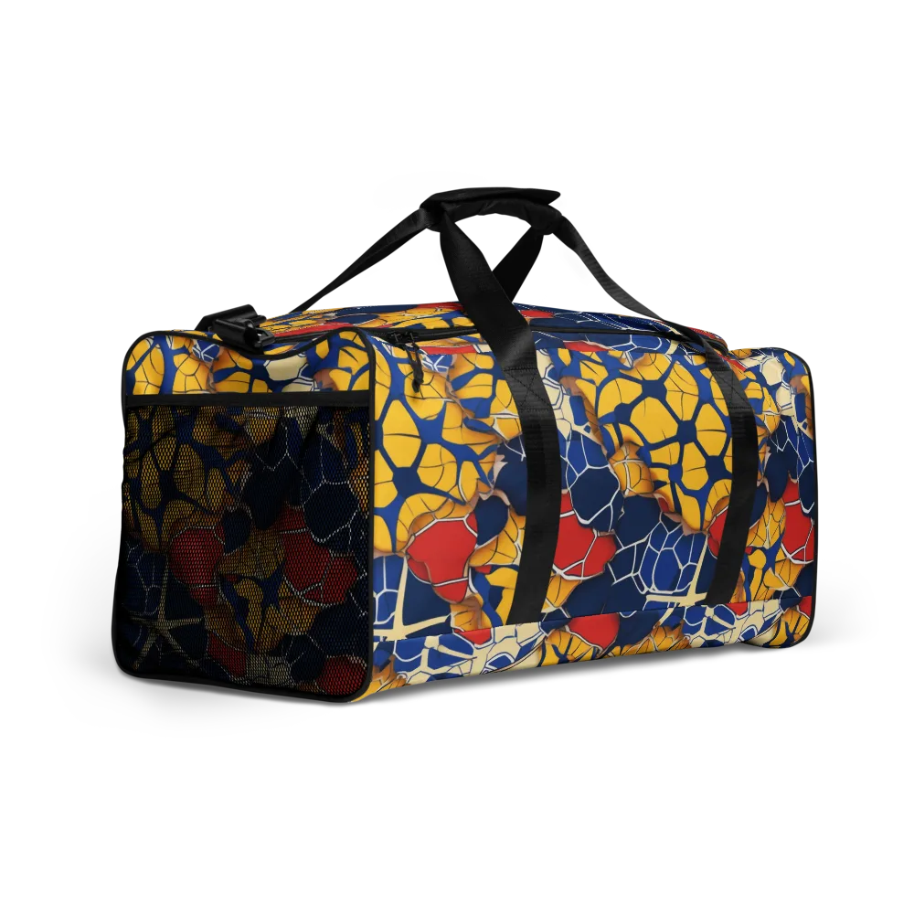 Cobalt Cellwork on Duffle Bag — Right Front