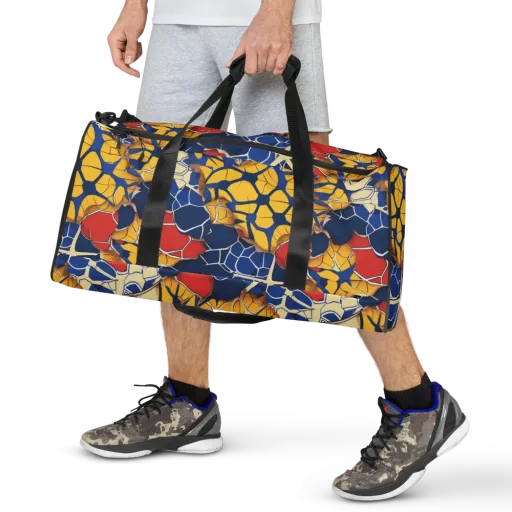 Cobalt Cellwork on a Duffle Bag