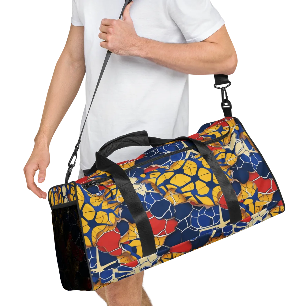 Cobalt Cellwork on Duffle Bag — Right Front