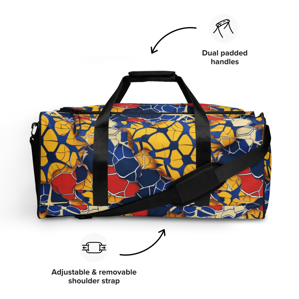 Cobalt Cellwork on Duffle Bag — Front