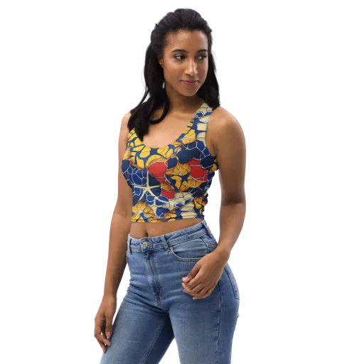 Cobalt Cellwork on a Crop Top