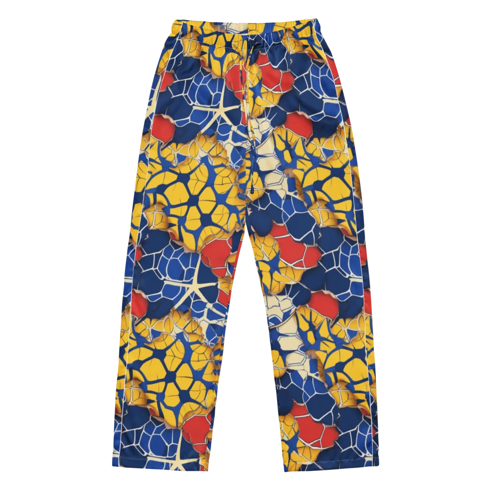 Cobalt Cellwork on Women's Pajama Pants — Front
