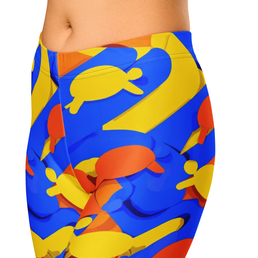 Electric Picnic on Capri Leggings — Zoomed-in