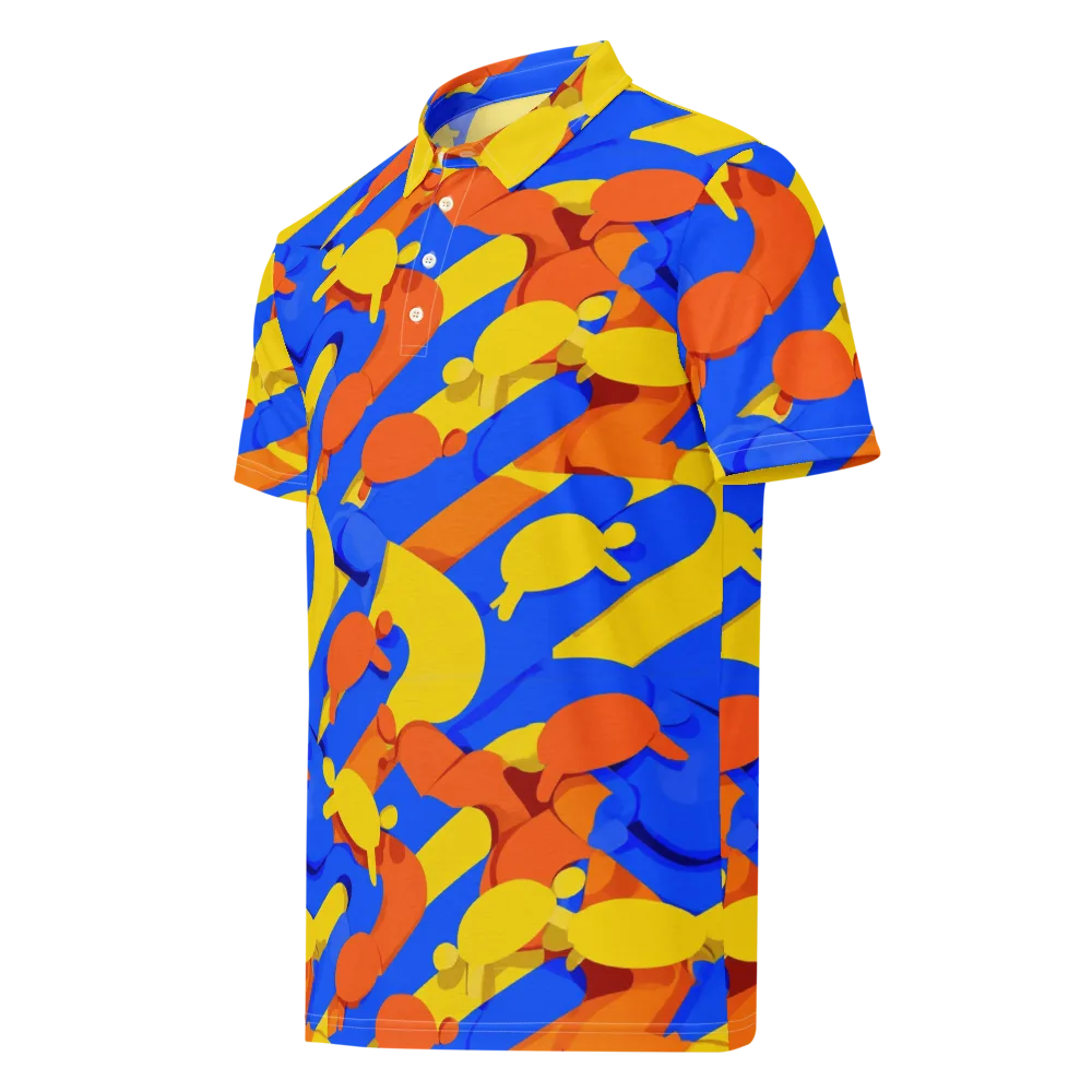 Electric Picnic on Men's Slim Fit Polo Shirt — Left Front