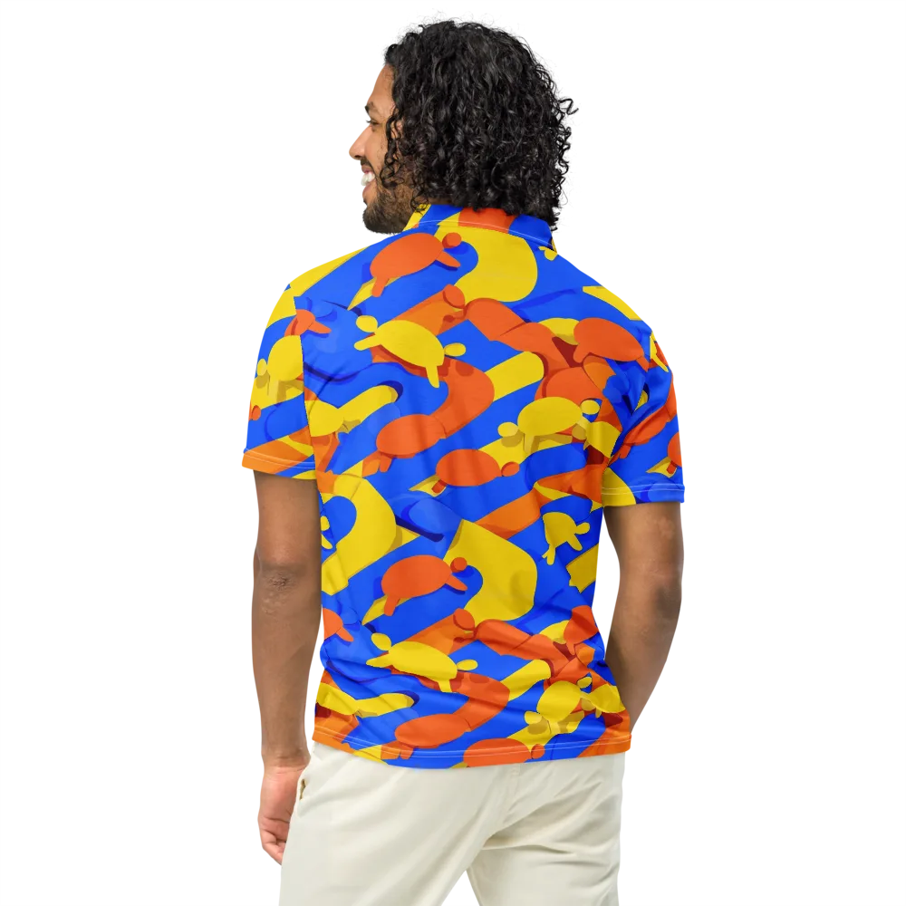 Electric Picnic on Men's Slim Fit Polo Shirt — Back