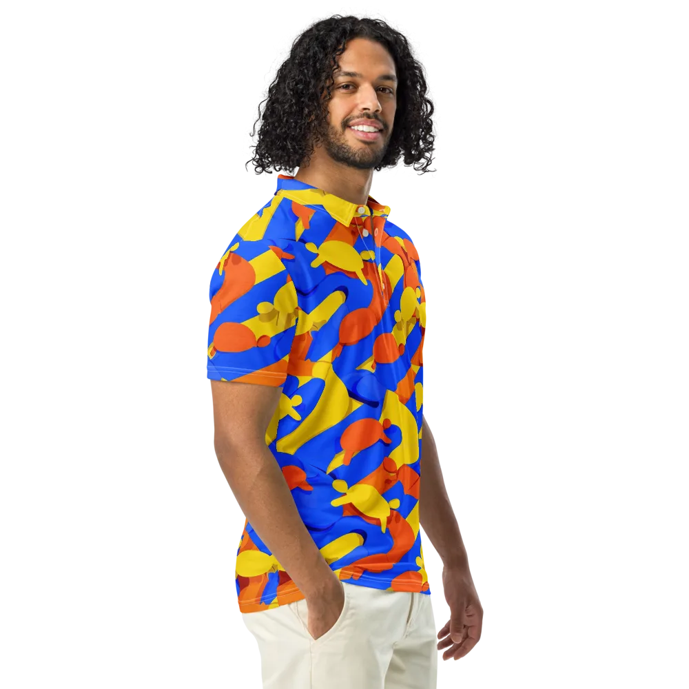 Electric Picnic on Men's Slim Fit Polo Shirt — Right Front