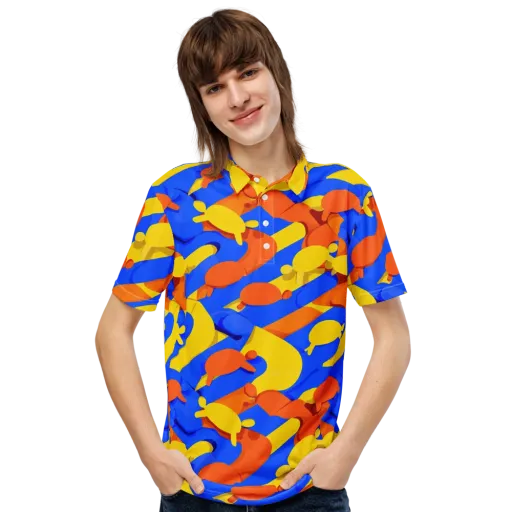Electric Picnic on a Men's Slim Fit Polo Shirt