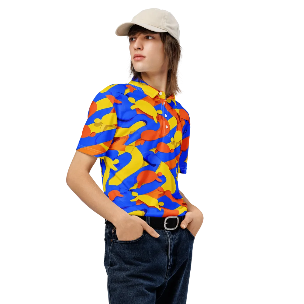 Electric Picnic on Men's Slim Fit Polo Shirt — Right Front