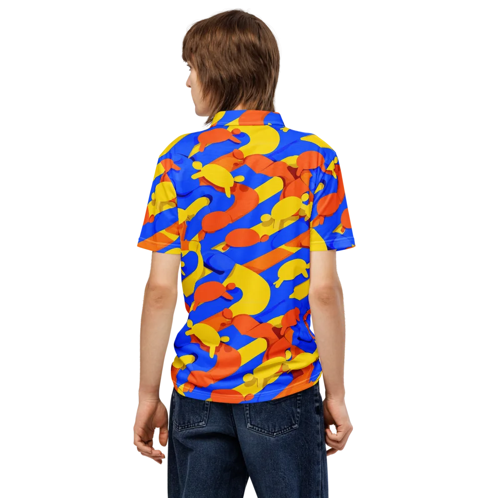 Electric Picnic on Men's Slim Fit Polo Shirt — Back