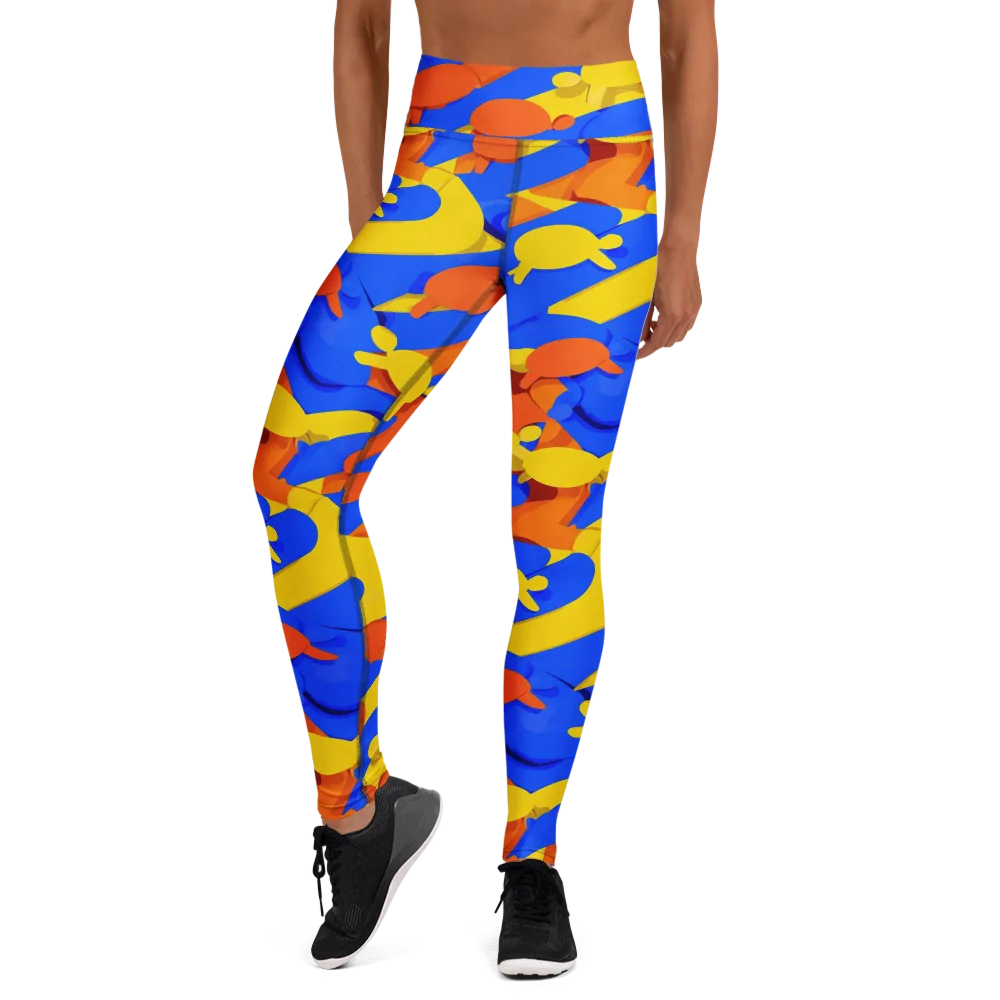Electric Picnic on Yoga Leggings — Front