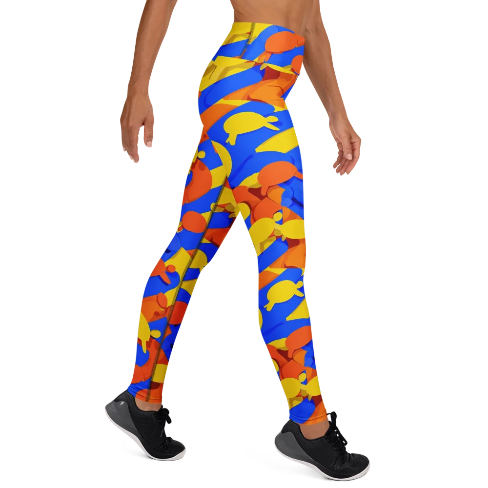 Electric Picnic on Yoga Leggings — Right