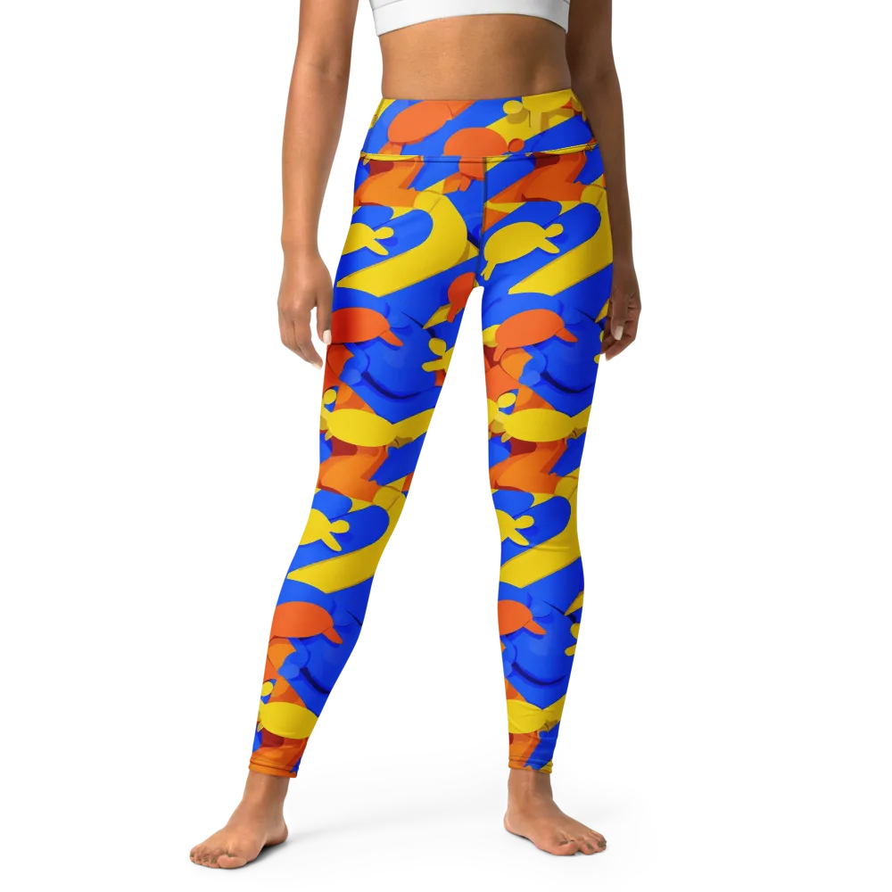 Electric Picnic on Yoga Leggings — Front