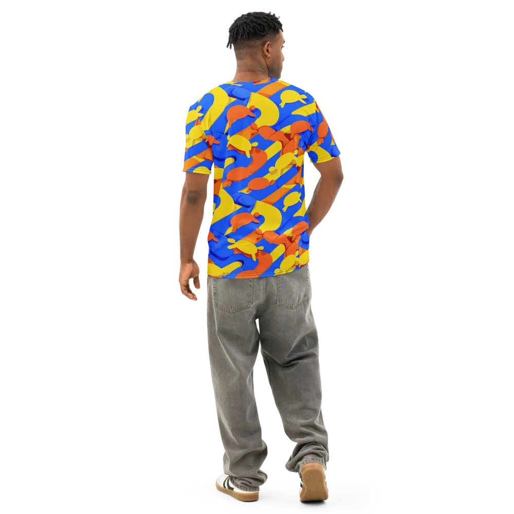 Electric Picnic on Men's Cotton Crew Neck T-Shirt — Back