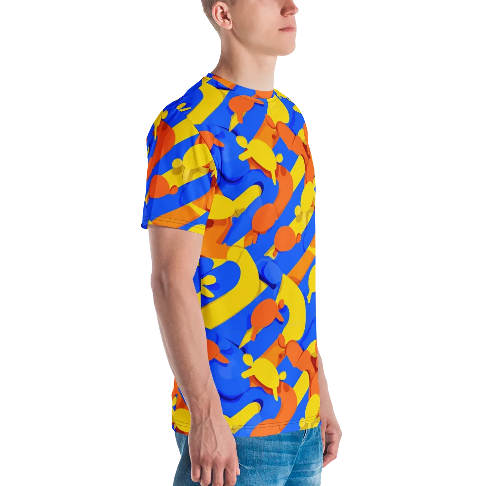 Electric Picnic on Men's Crew Neck T-Shirt — Right