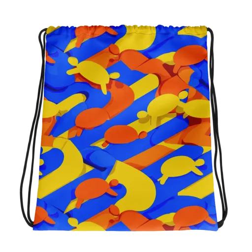 Electric Picnic on a Drawstring Bag