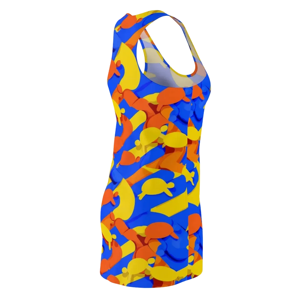 Electric Picnic on Racerback Dress — Back Side