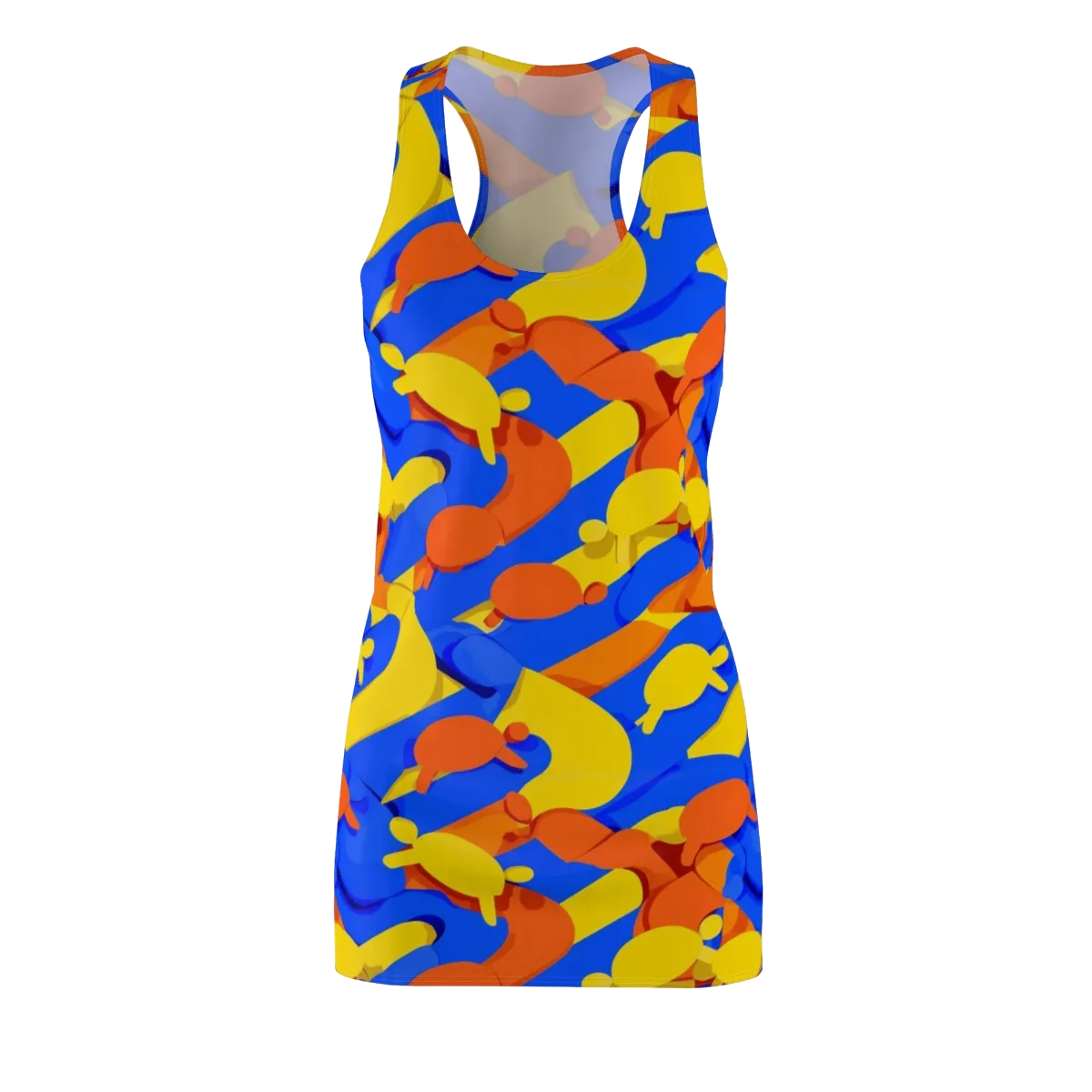 Electric Picnic on Racerback Dress — Front
