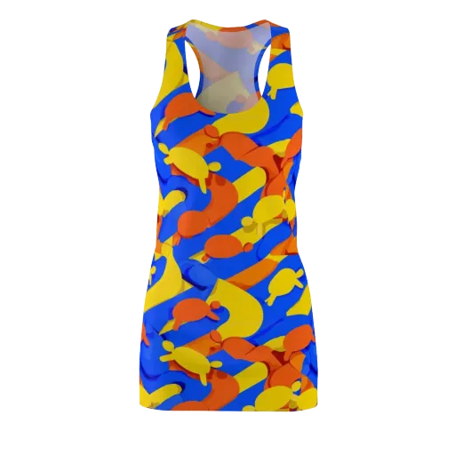 Electric Picnic on a Racerback Dress
