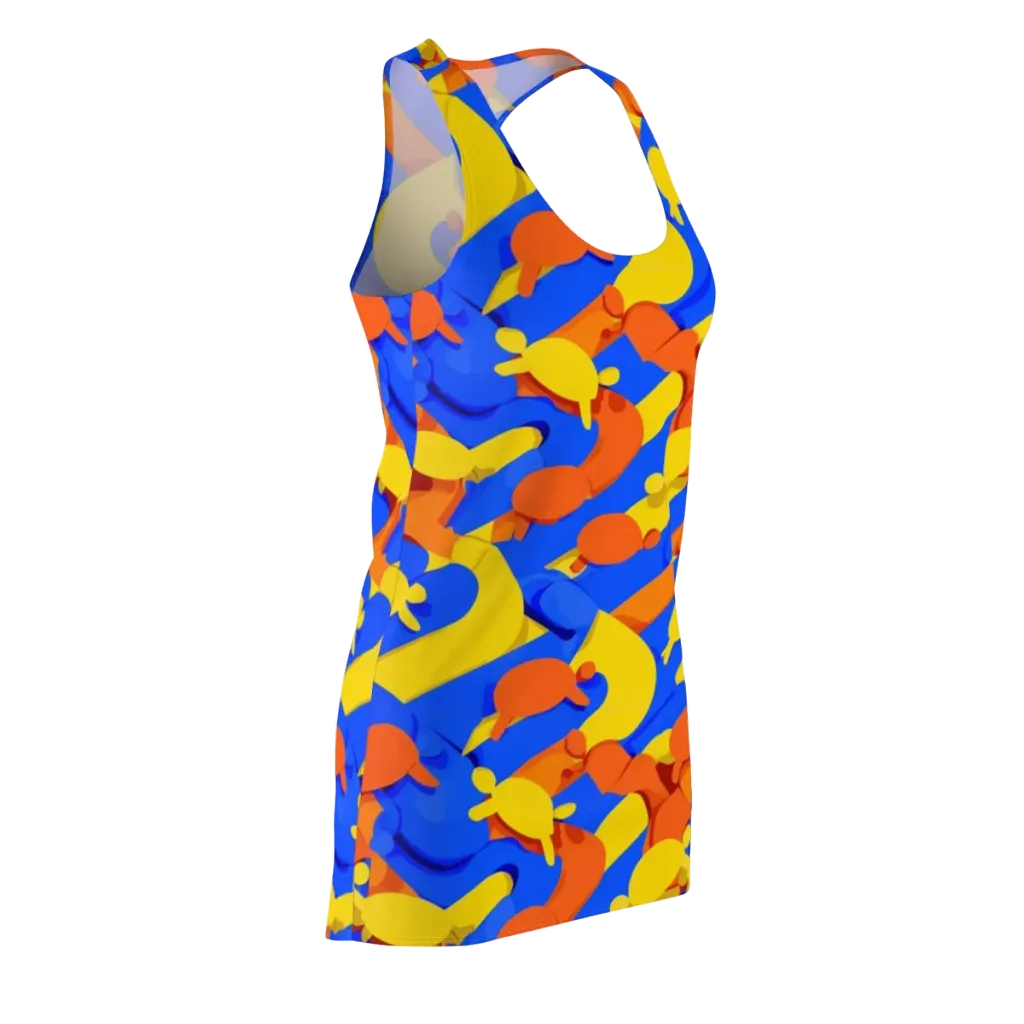 Electric Picnic on Racerback Dress — Front Side