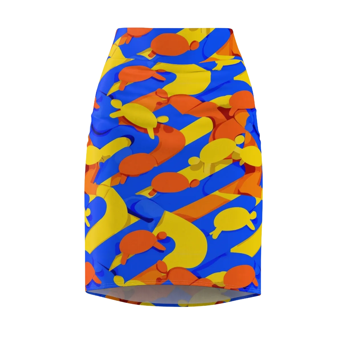 Electric Picnic on Pencil Skirt — Front