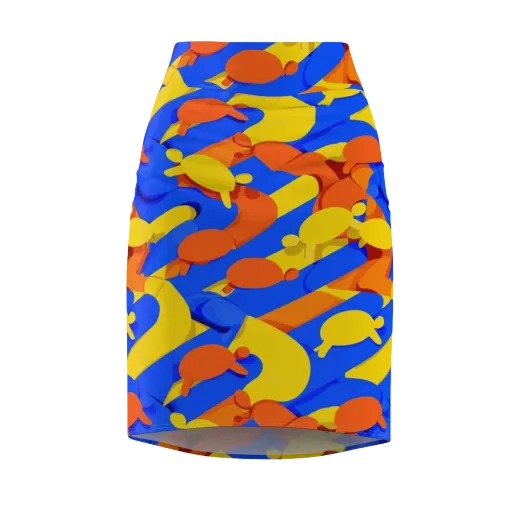 Electric Picnic on a Pencil Skirt