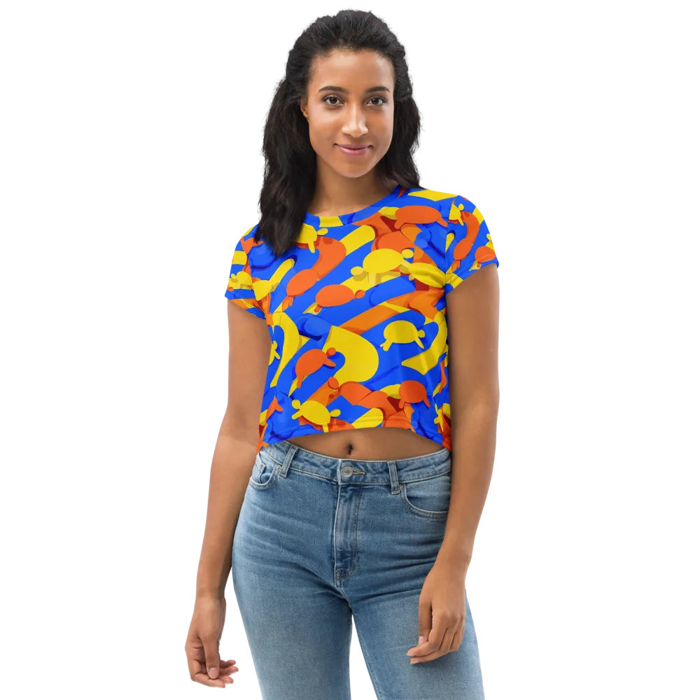 Electric Picnic on Crop Tee — Front