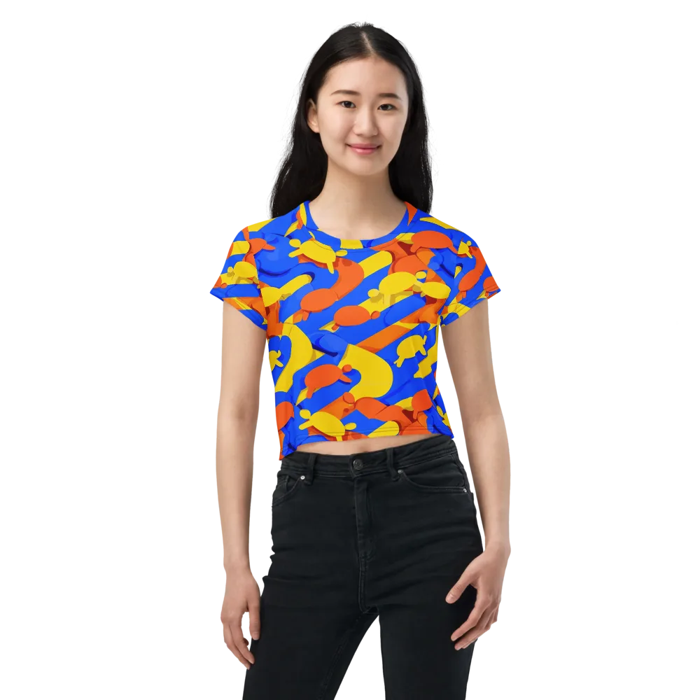 Electric Picnic on Crop Tee — Front